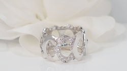 C Cartier collection ring in white gold and diamonds 