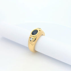 Bague en or jaune saphir et diamants