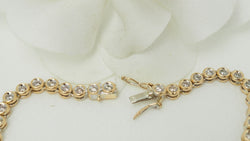 Collier rivière en or jaune et diamants