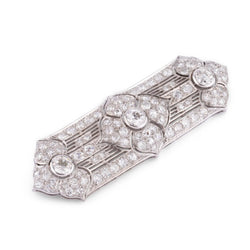 Platinum and diamond brooch