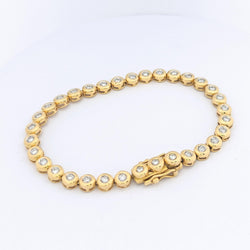 Bracelet or jaune et diamants