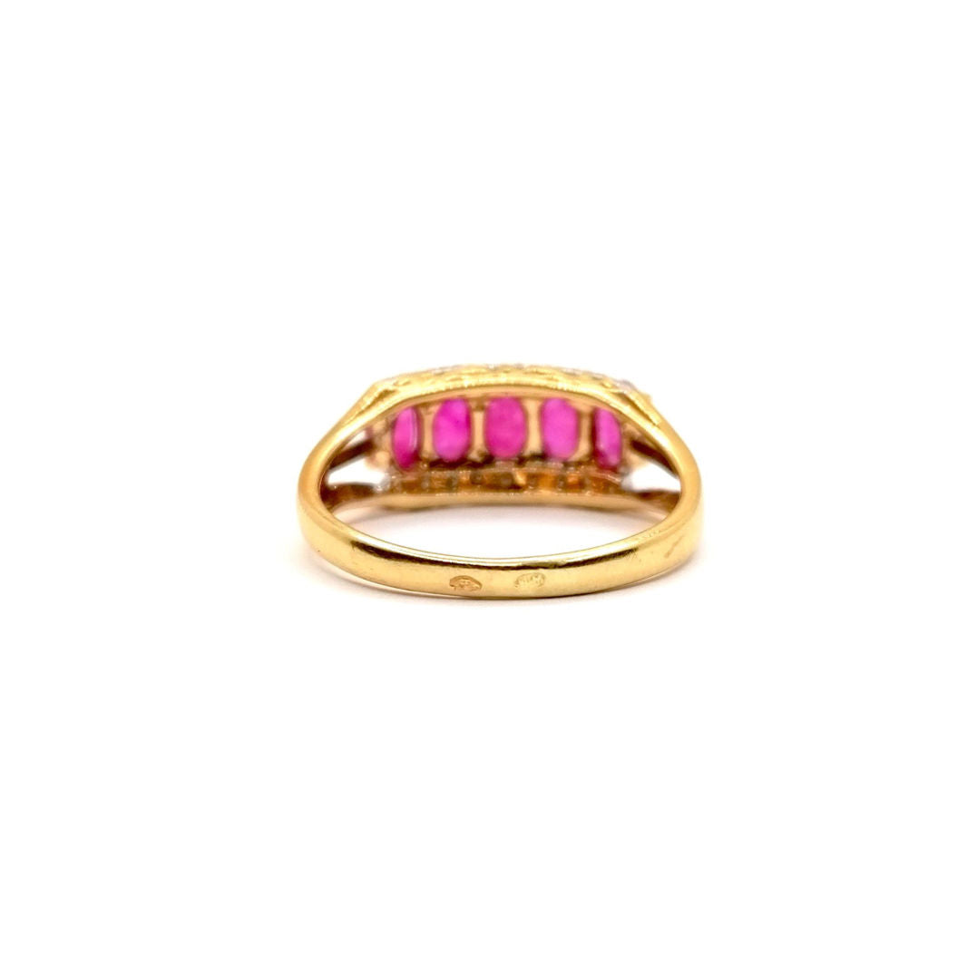 Vintage ruby ​​diamond ring
