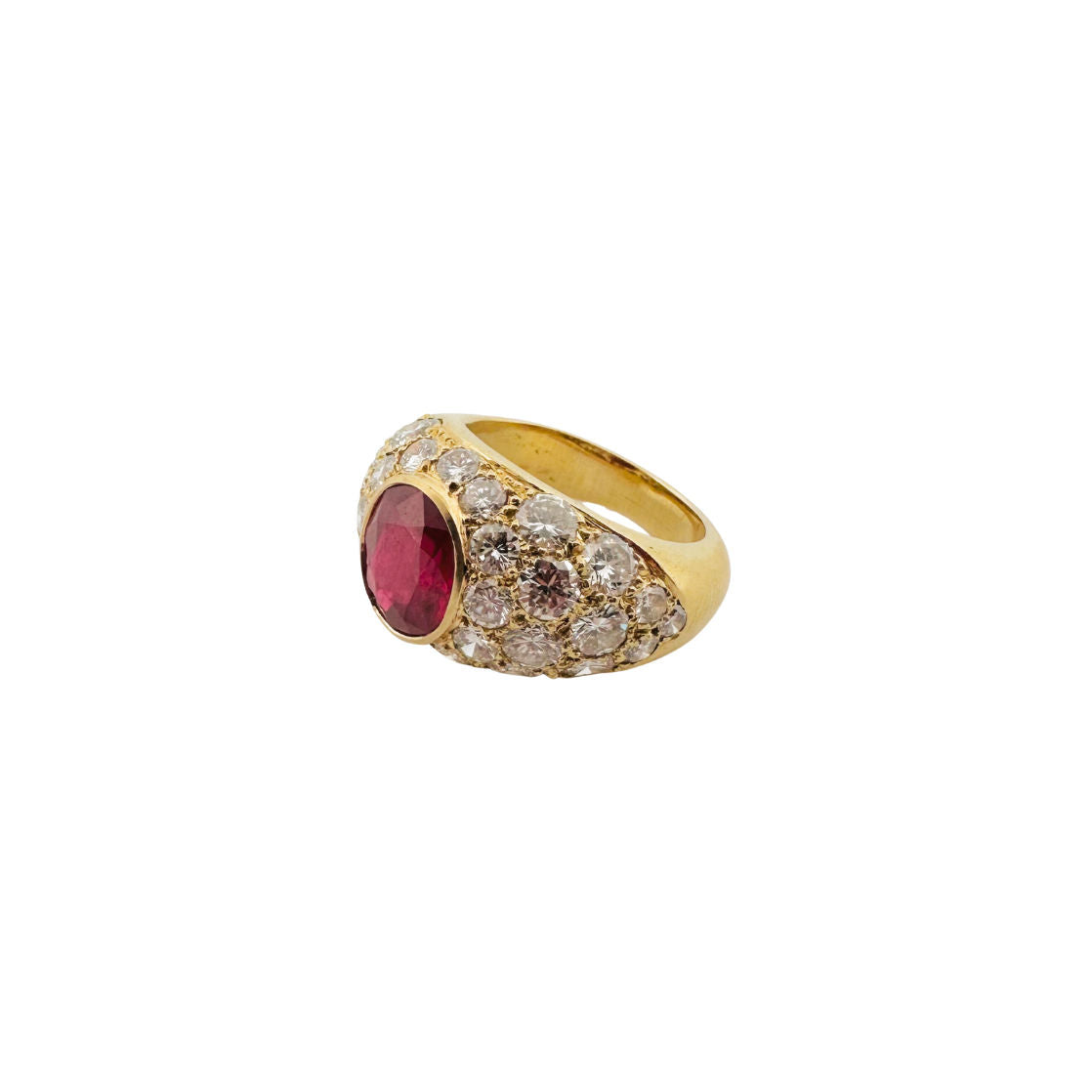 BAGUE JONC, RUBIS & DIAMANTS