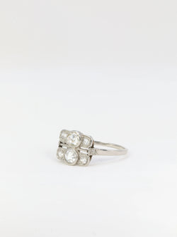 Art Deco Platinum and Rose Cut Diamond Ring