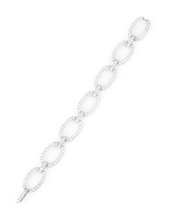 Bracelet Art déco  en platine et diamants