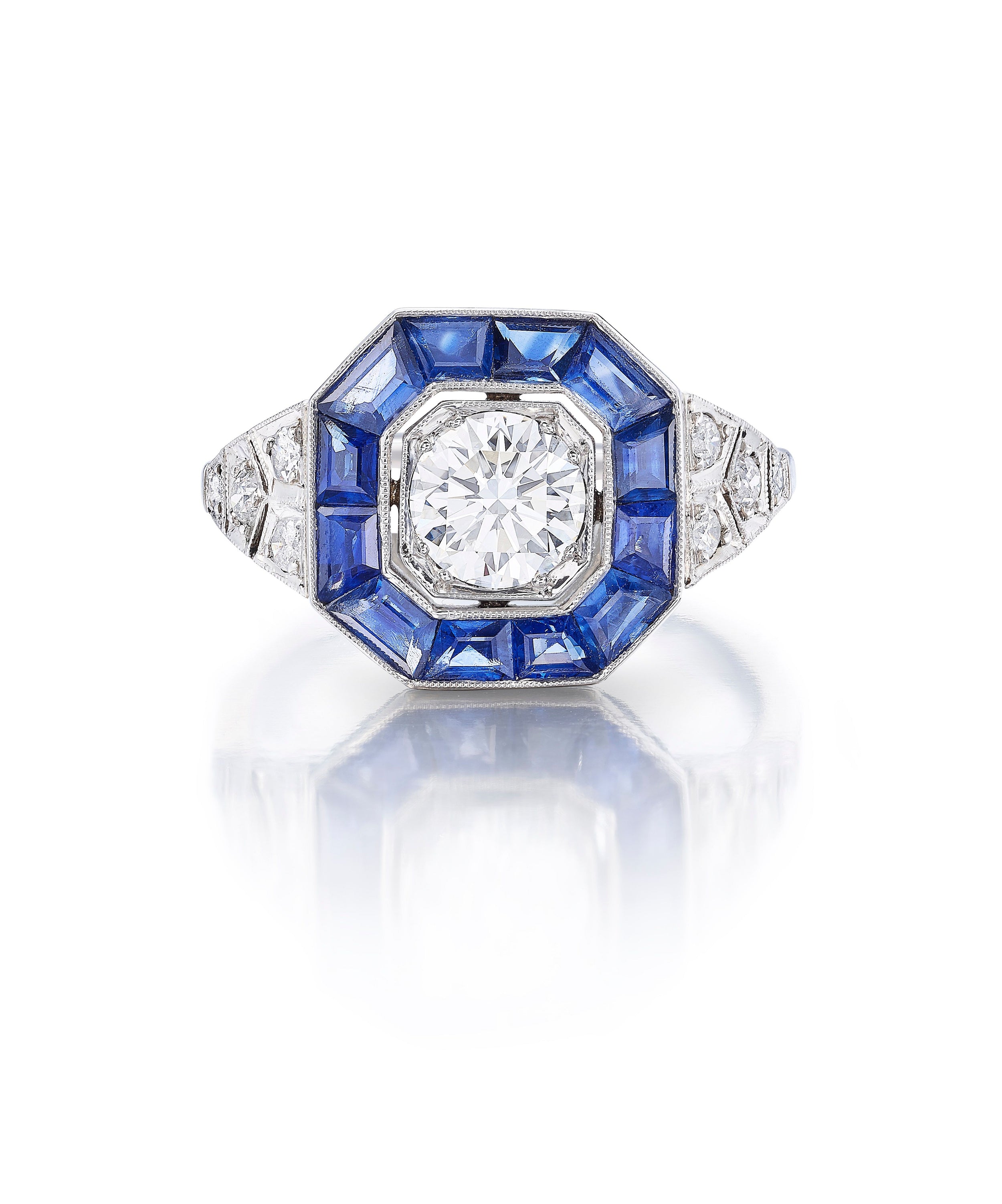 Lunette octogonale en métal argenté, brillante, calibrée et bouchons calibrés