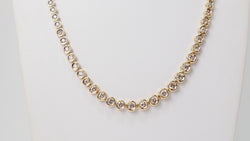 Collier rivière en or jaune et diamants