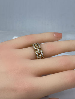 Bague CARTIER maillons PANTHÈRE en or jaune et diamants