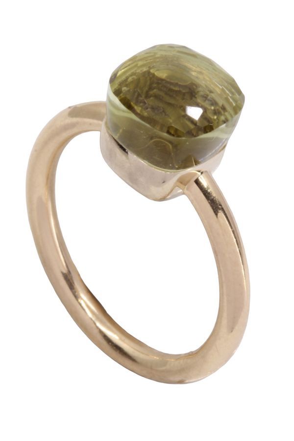 Bague POMELLATO Nudo petit en quartz citron et or jaune