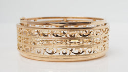 Bracelet Esclave ajouré en or jaune