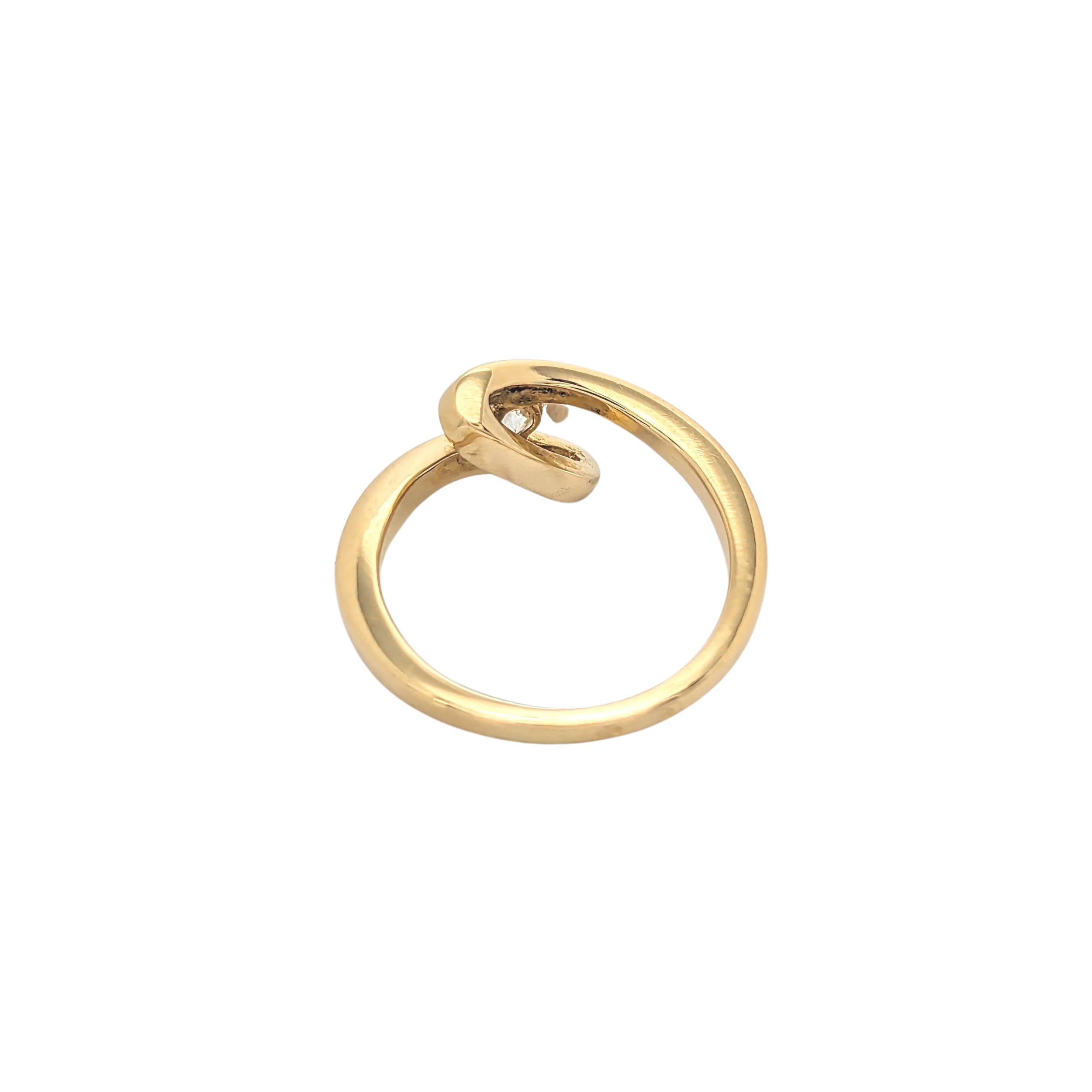 Bague en or jaune et diamant