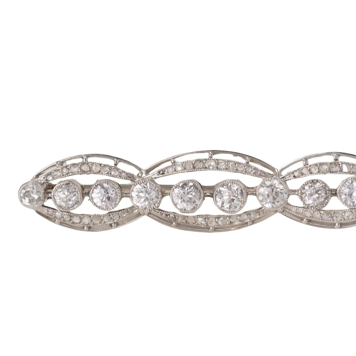Art Deco brooch in platinum and white gold 