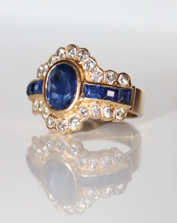 Bague Saphirs Et Diamants