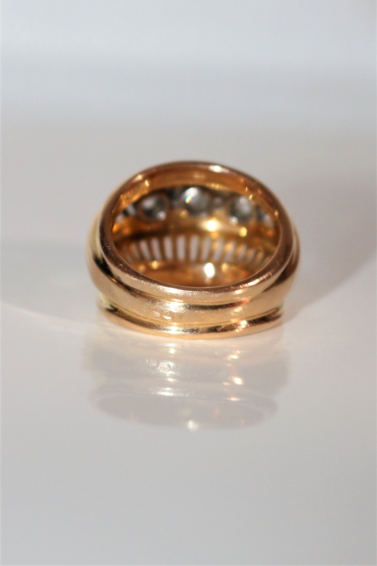 Retro Diamond Trilogy Ring