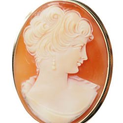 Broche Camée En Or Jaune