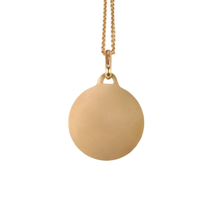 Médaille amour vintage Augis en or, Plus qu’hier moins que demain, 1950 - Castafiore