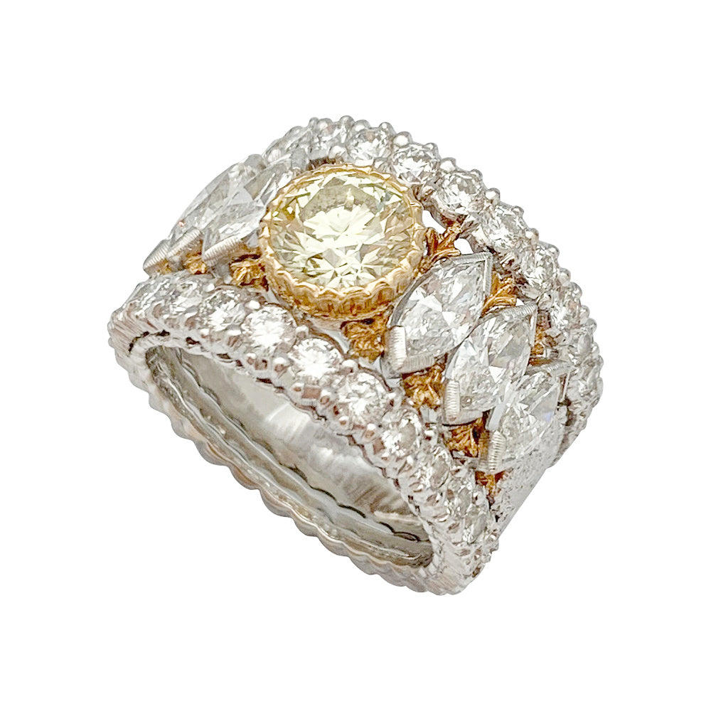 BUCCELLATI band ring, yellow diamonds