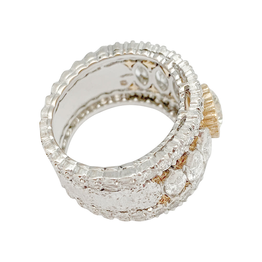 BUCCELLATI band ring, yellow diamonds