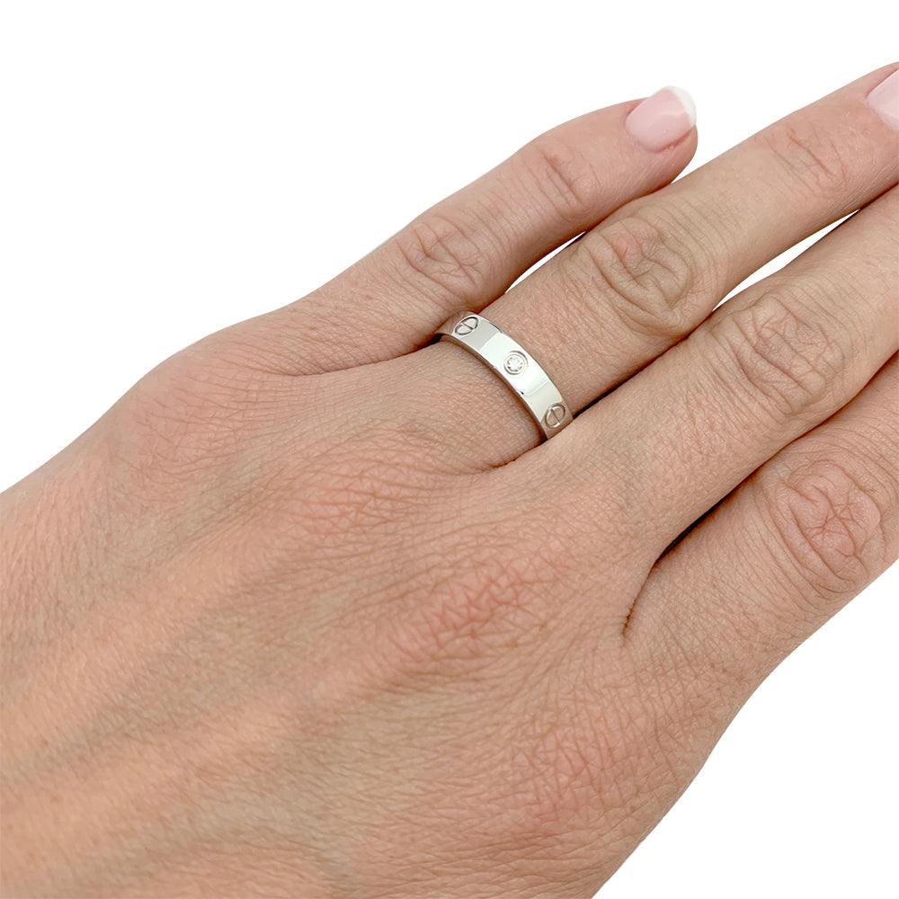 Cartier “Love” ring in white gold, diamond