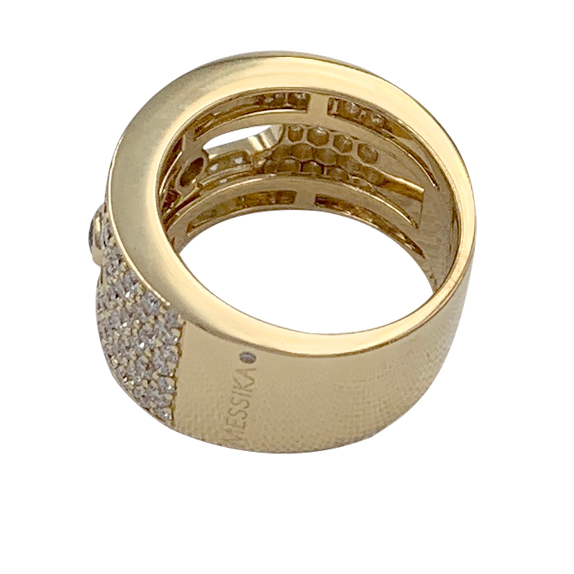 Messika ring, “Move Joaillerie Pavée”, yellow gold, diamonds