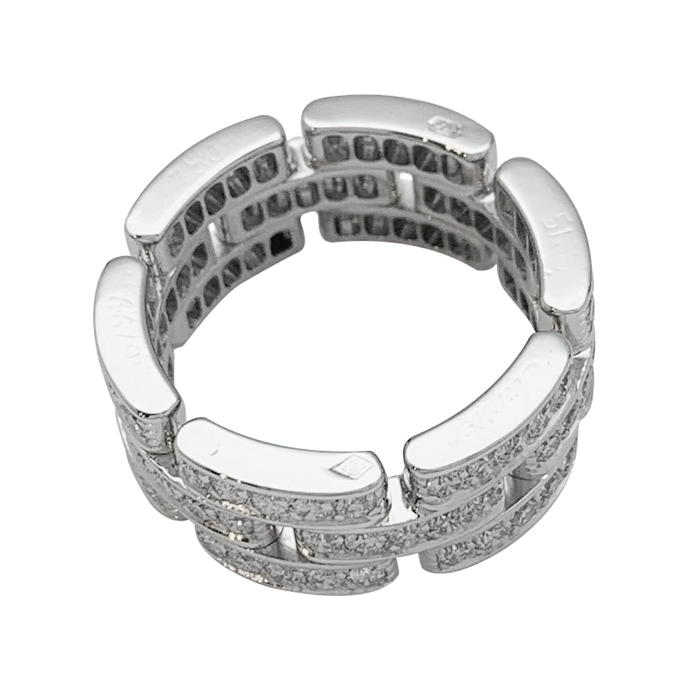 CARTIER “Maillon Panthère” ring in white gold, diamonds