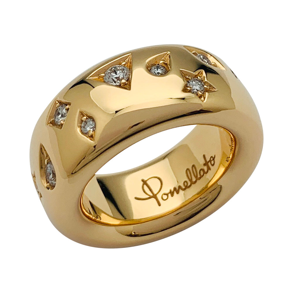 Pomellato ring, "Iconica", pink gold, diamonds