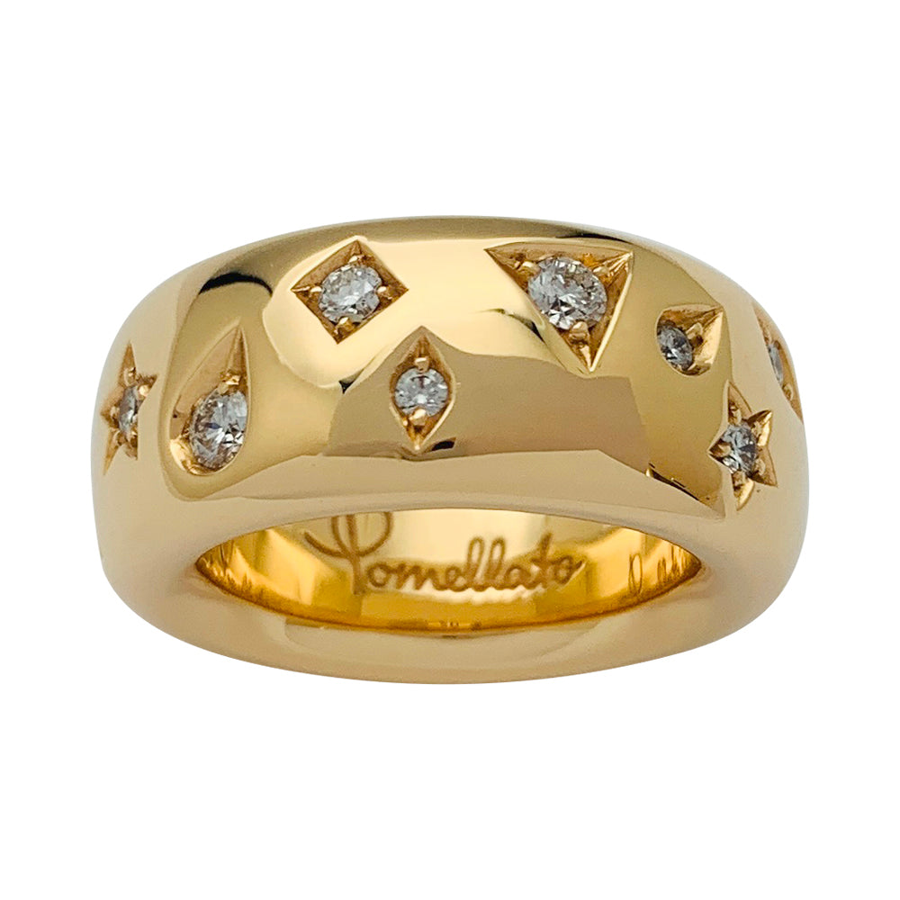 Pomellato ring, "Iconica", pink gold, diamonds
