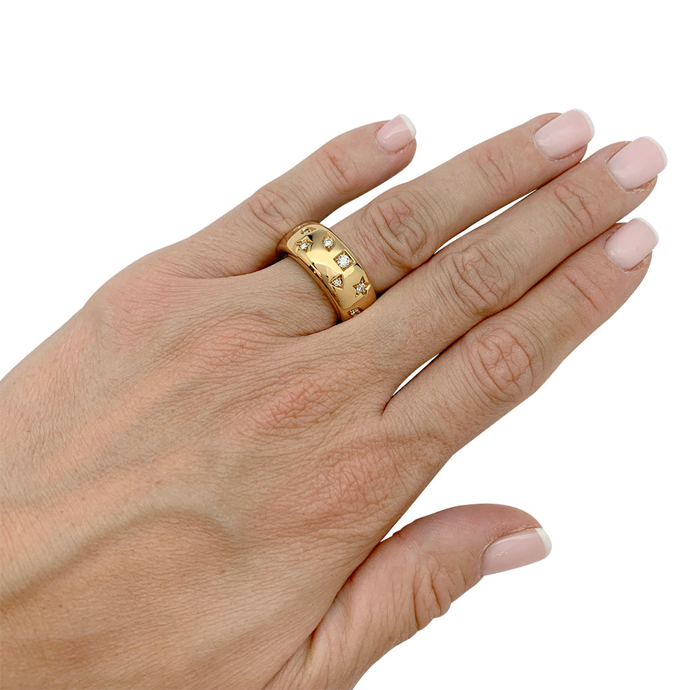 Pomellato ring, "Iconica", pink gold, diamonds