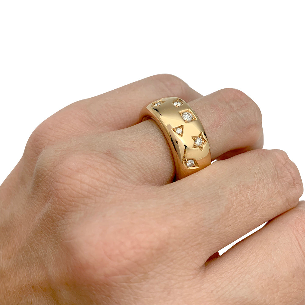 Pomellato ring, "Iconica", pink gold, diamonds