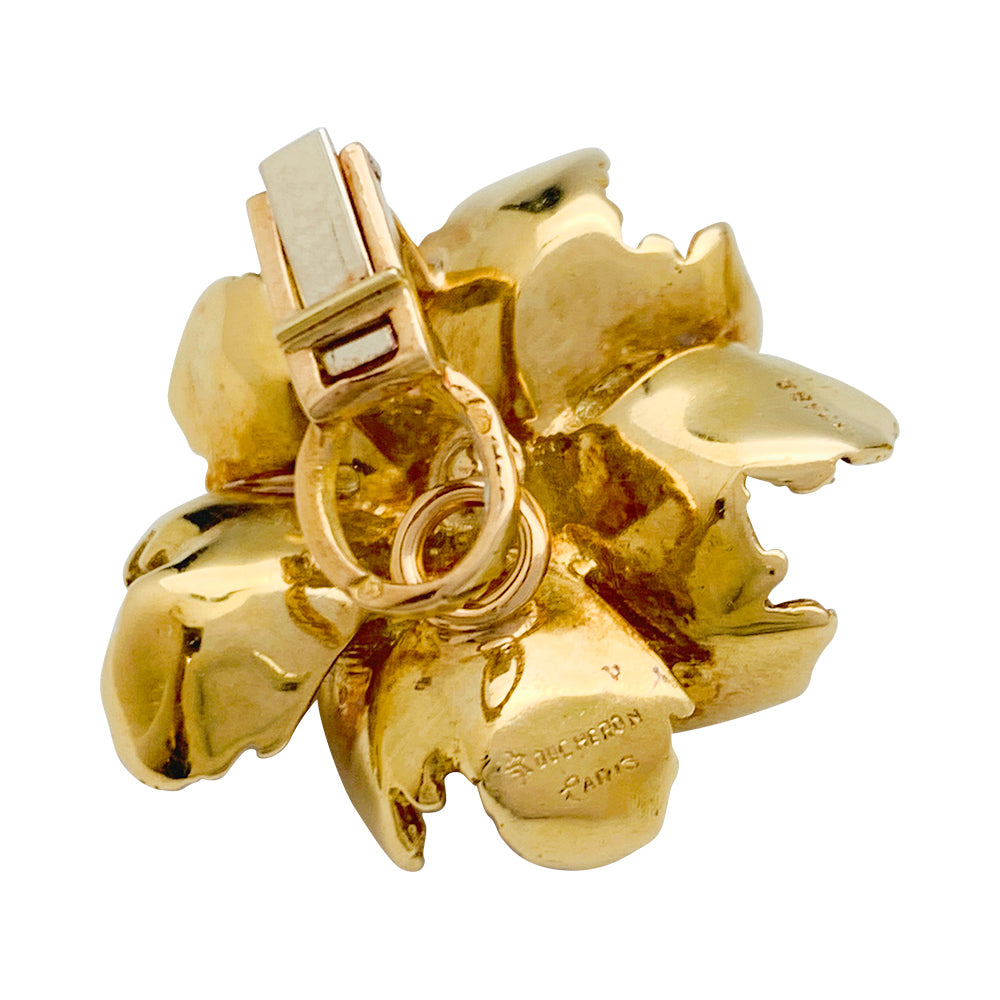 BOUCHERON “Fleurs” earrings in yellow gold and diamonds
