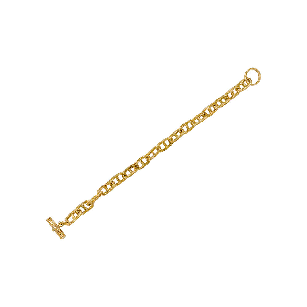 Bracelet or jaune, maille marine