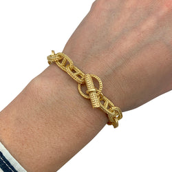 Bracelet or jaune, maille marine