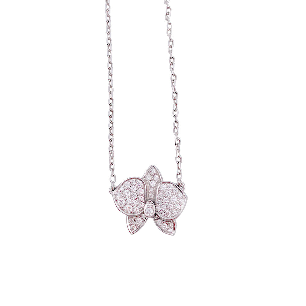 Cartier necklace, “Caresse d’Orchidées”, white gold, diamonds