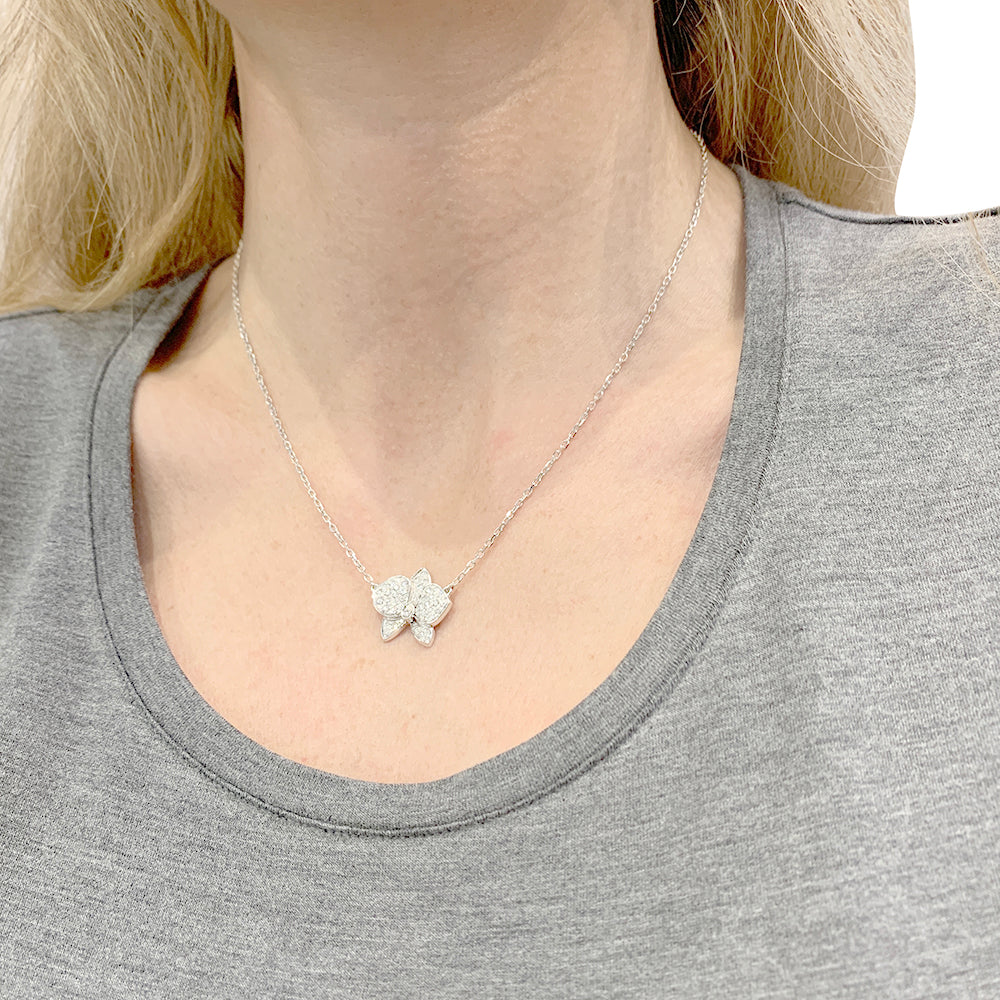Cartier necklace, “Caresse d’Orchidées”, white gold, diamonds