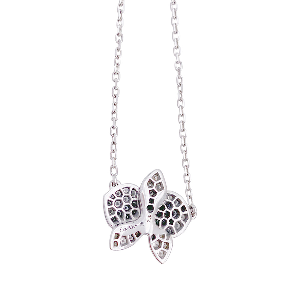 Cartier necklace, “Caresse d’Orchidées”, white gold, diamonds