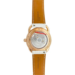 Montre "Arceau" HERMÈS en or rose, diamants et cuir - Castafiore
