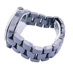 Montre Automatique CHANEL "J12" en céramique noire, acier et diamants - Castafiore