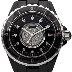 Montre Automatique CHANEL "J12" en céramique noire et diamants - Castafiore