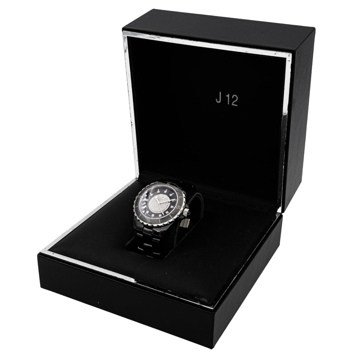 Montre Automatique CHANEL "J12" en céramique noire et diamants - Castafiore