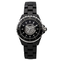 Montre Automatique CHANEL "J12" en céramique noire et diamants - Castafiore