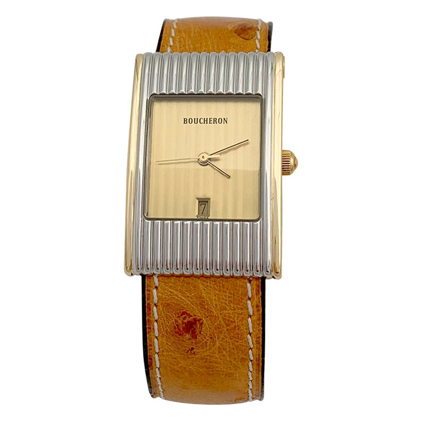 Montre Boucheron, "Reflet", or jaune, acier. - Castafiore