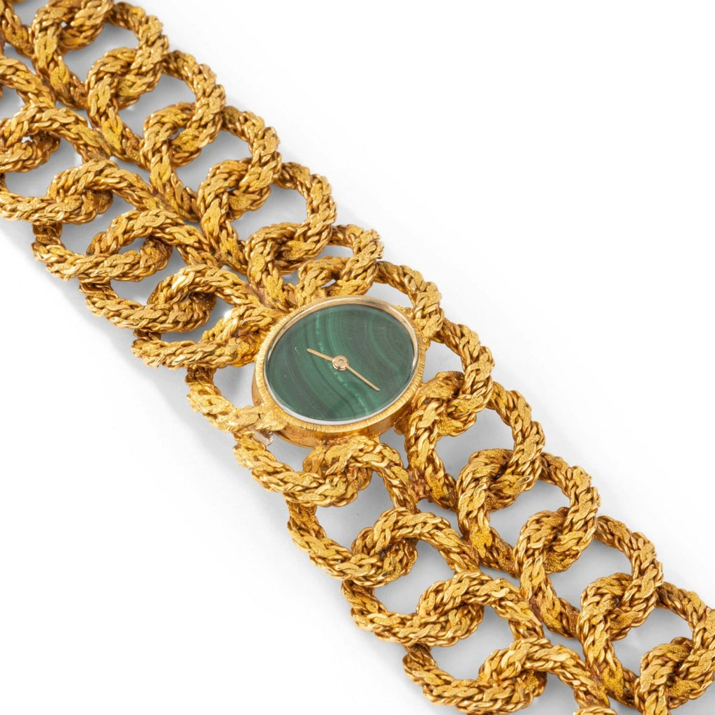Montre-Bracelet en or jaune et malachite - Castafiore