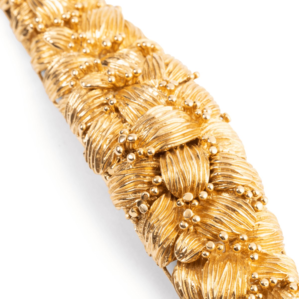 Montre bracelet feuillage JUEVENIA en or jaune - Castafiore