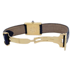 Montre Cartier, "Must de Cartier", plaqué or et argent, cuir. - Castafiore