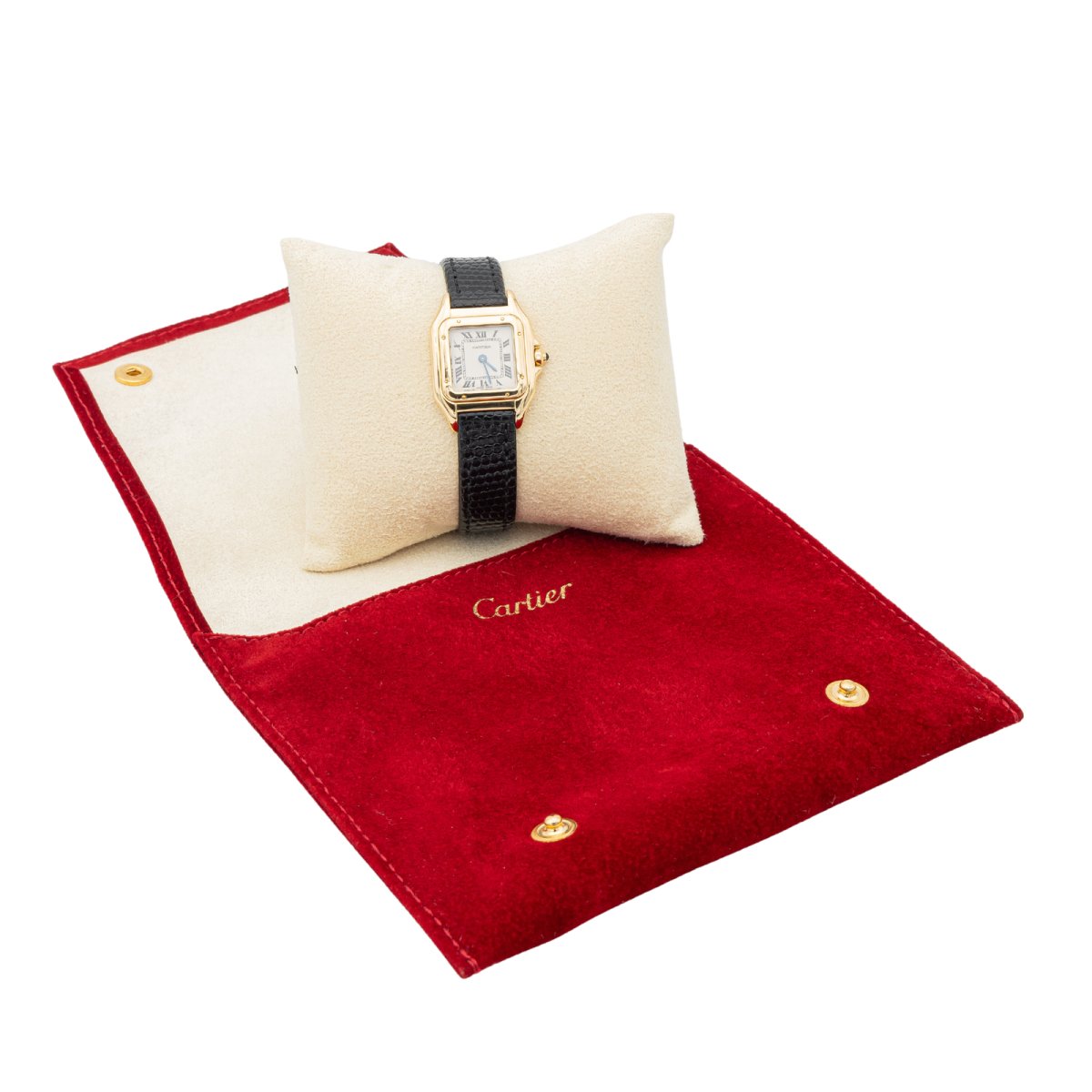 Montre CARTIER "Panthère" en or jaune et cuir - Castafiore
