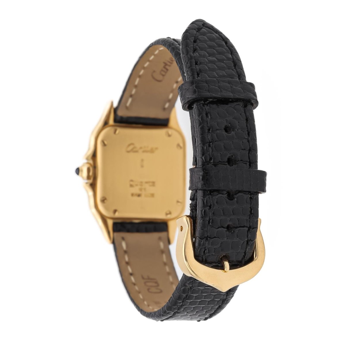 Montre CARTIER "Panthère" en or jaune et cuir - Castafiore