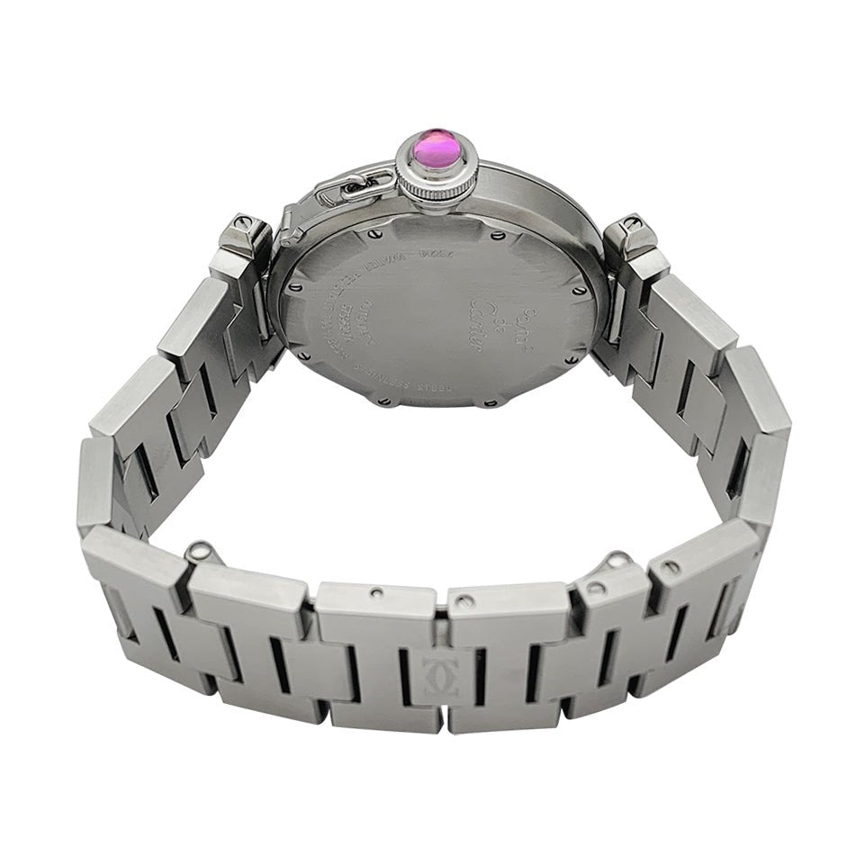 Montre CARTIER "Pasha" en acier et tourmaline - Castafiore