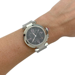 Montre CARTIER "Pasha" en acier et tourmaline - Castafiore