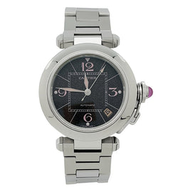 Montre CARTIER "Pasha" en acier et tourmaline - Castafiore