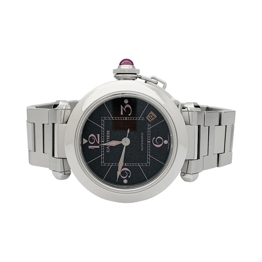 Montre CARTIER "Pasha" en acier et tourmaline - Castafiore